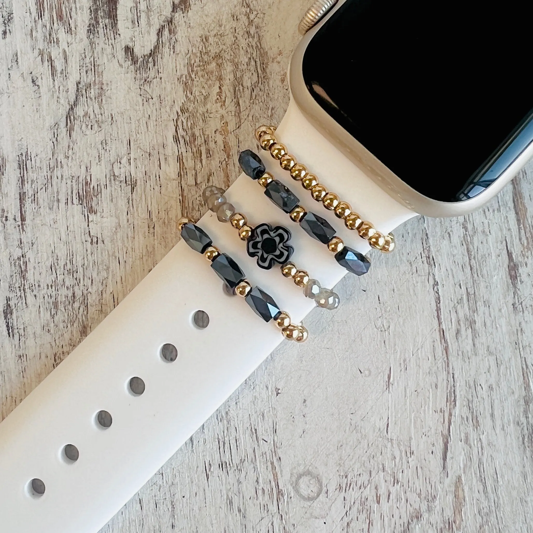 Band Bling 4pc Stack Beaded Boho-Pearl Blossoms Multiple Colors Available