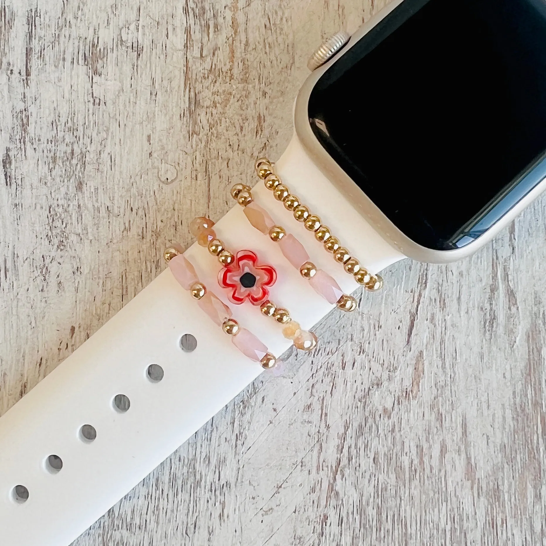 Band Bling 4pc Stack Beaded Boho-Pearl Blossoms Multiple Colors Available