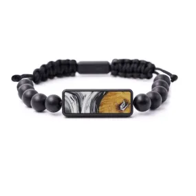 Bead Wood Resin Bracelet - Helga (Black & White, 576044)