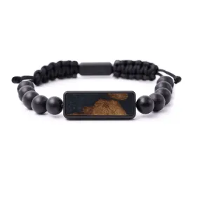 Bead Wood Resin Bracelet - Pramod (Pure Black, 577006)