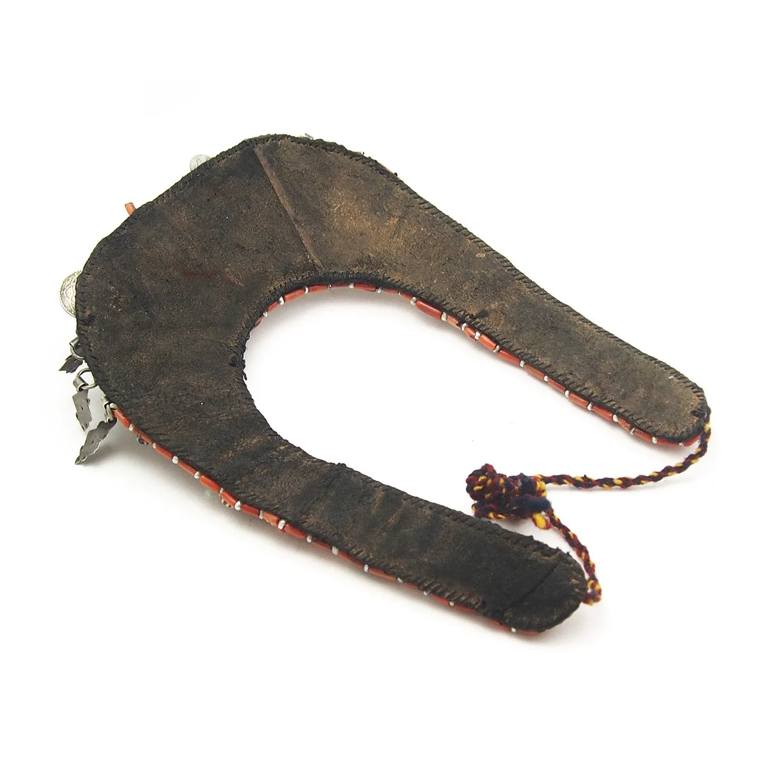 Berber Heirloom Coral/Silver Bib Necklace, A