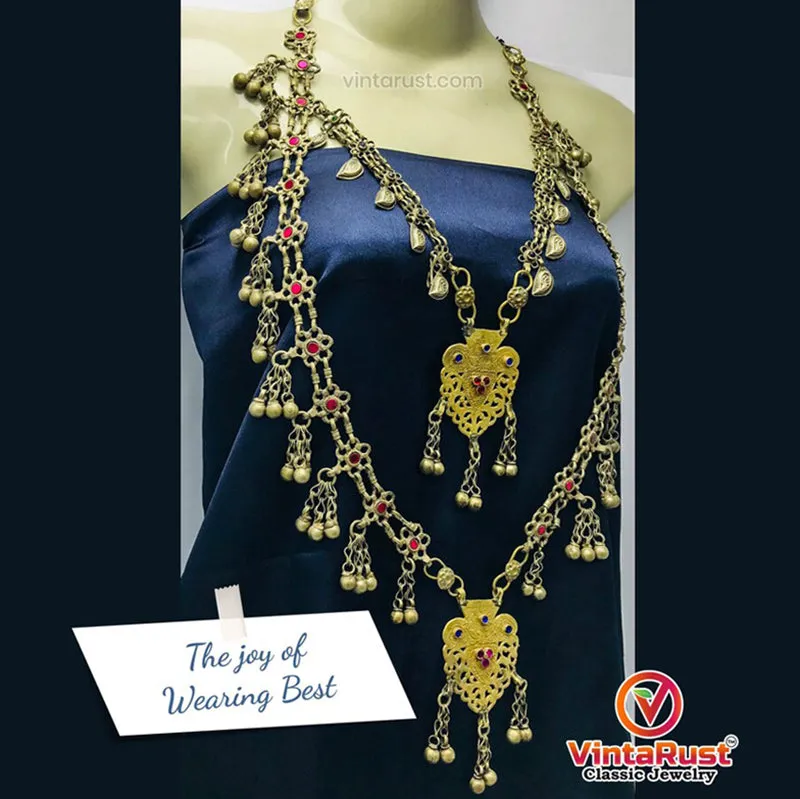 Bib Necklace With Two Layers Pendants