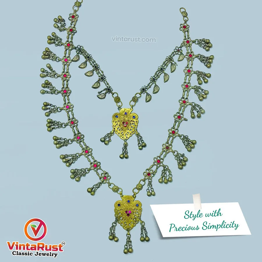 Bib Necklace With Two Layers Pendants