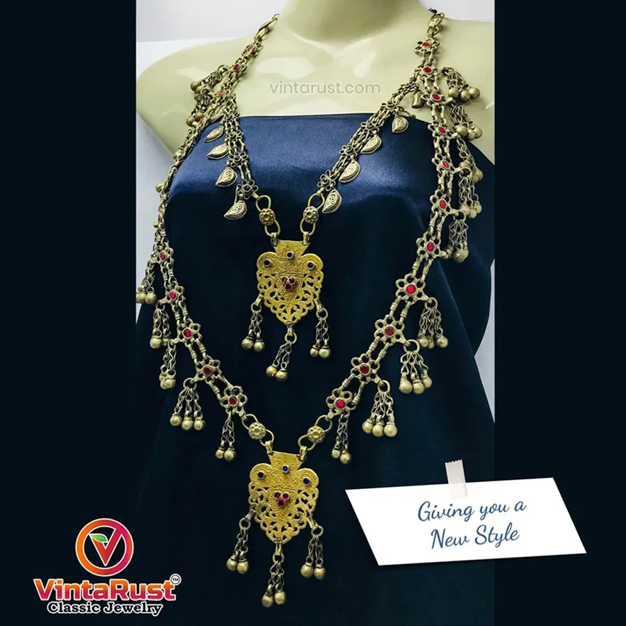 Bib Necklace With Two Layers Pendants