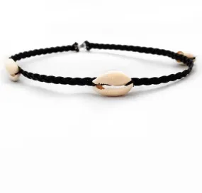 Black Braided Shell Choker