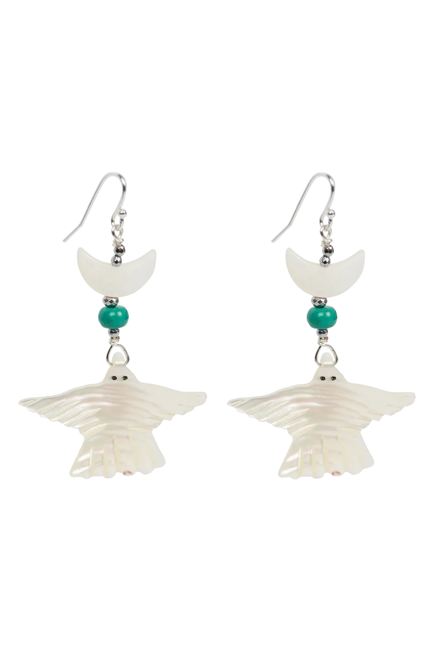 Breathe Deep Thunderbird Moon Earrings