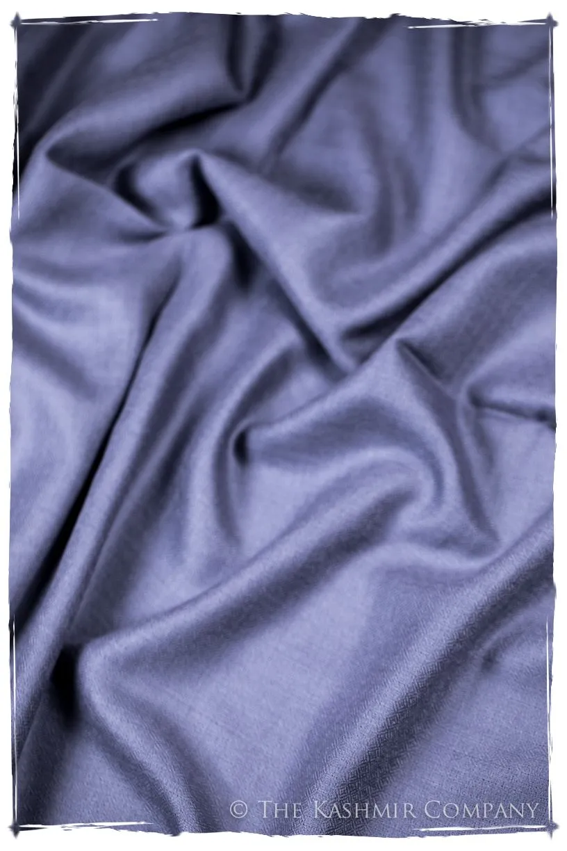 Bul Bul Baja Blue Kashmir Wool Scarf