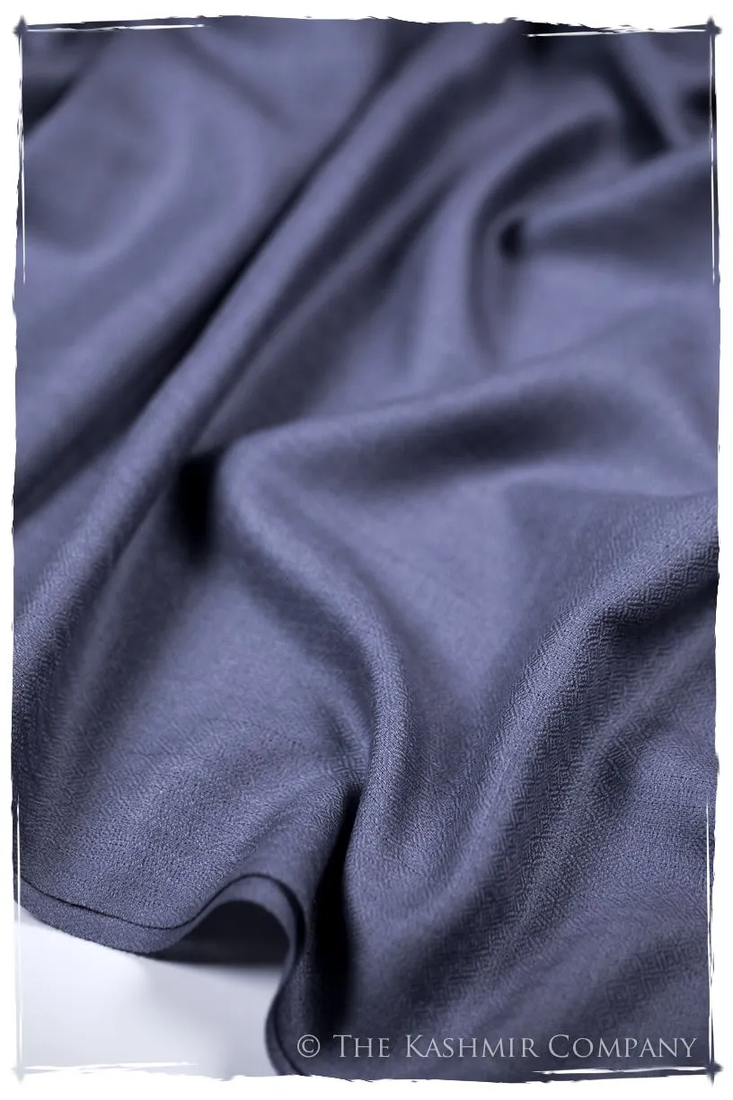 Bul Bul Baja Blue Kashmir Wool Scarf