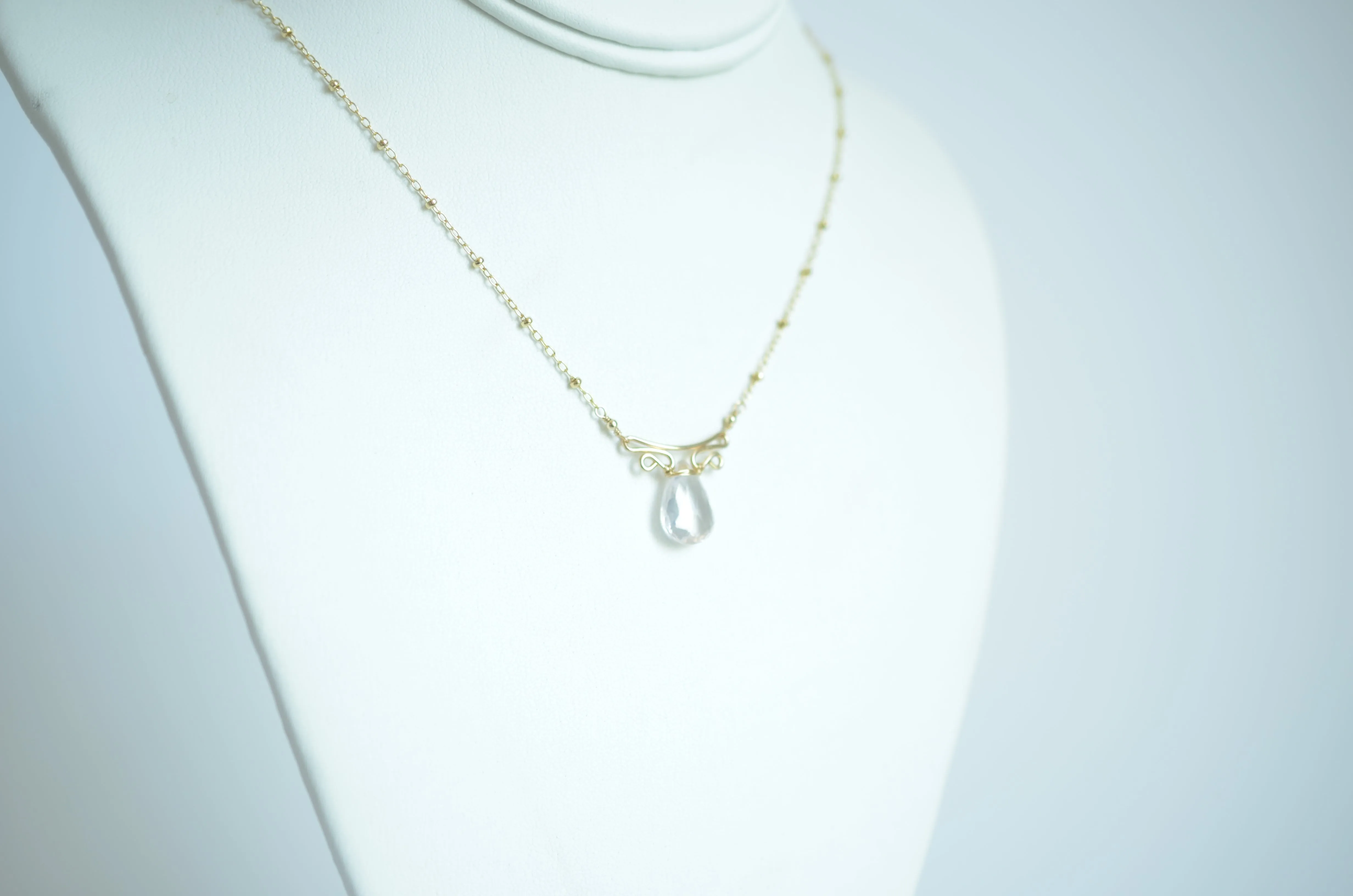 Camila - Rose Quartz, 14k Gold Filled Necklace