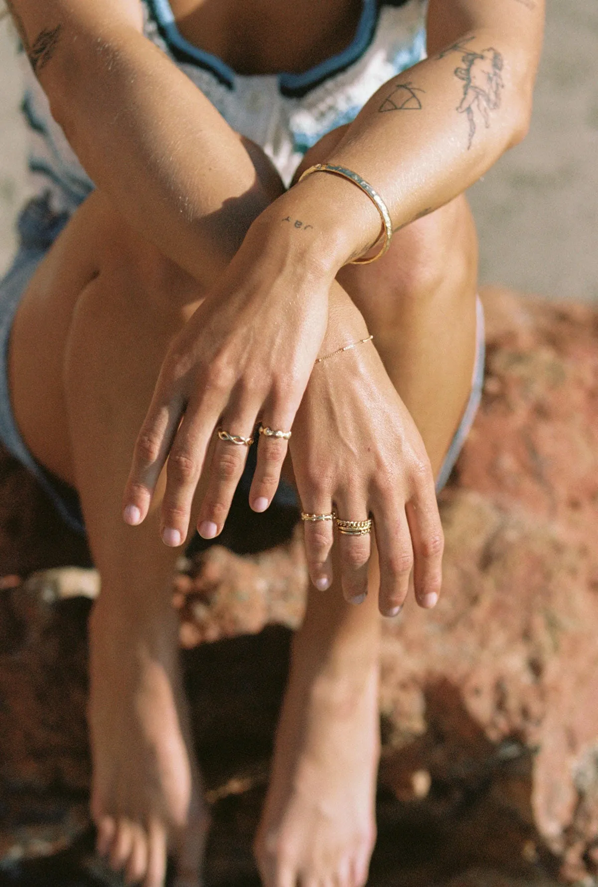 Chain ring gold plated