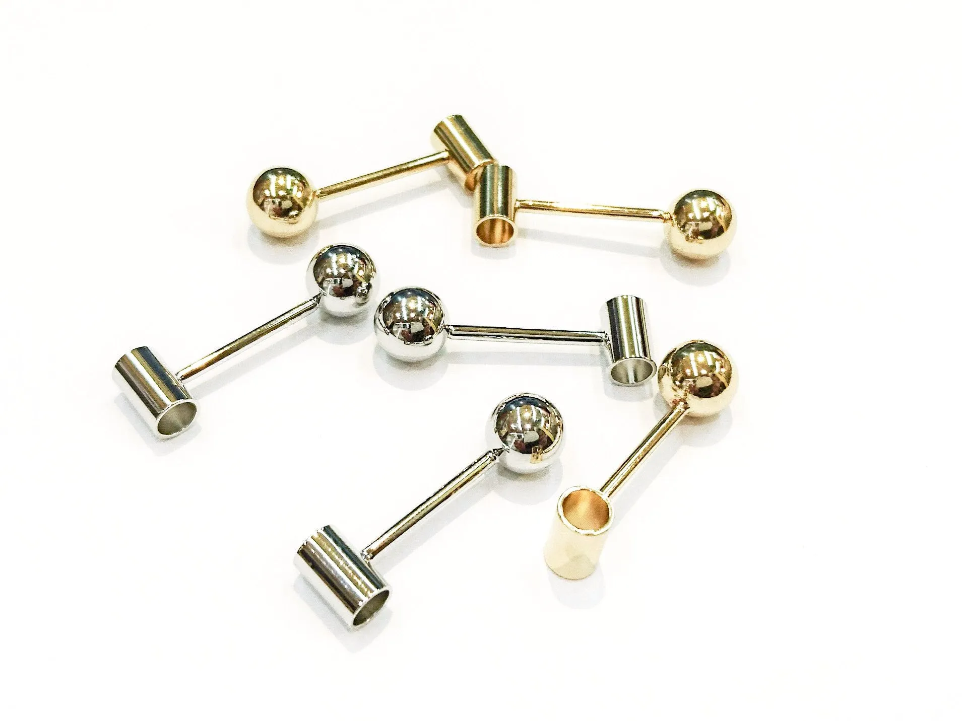 Charm, Brass, 8x29mm, T-shape, 2 Pieces | 銅吊飾, 8x29mm, T形, 2個