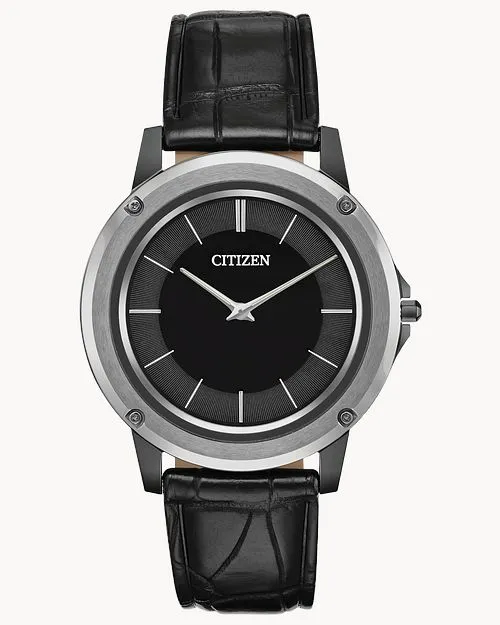 Citizen Eco-Drive One Black Dial Stainless Steel Watch AR5024-01E