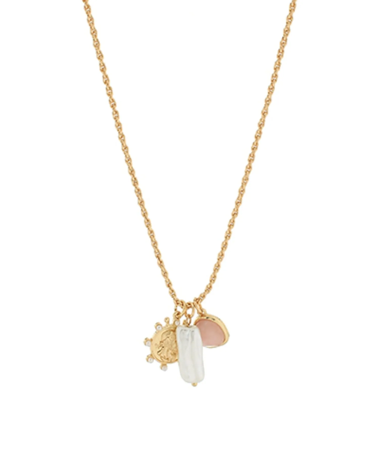 Coin Pearl Pendant Necklace