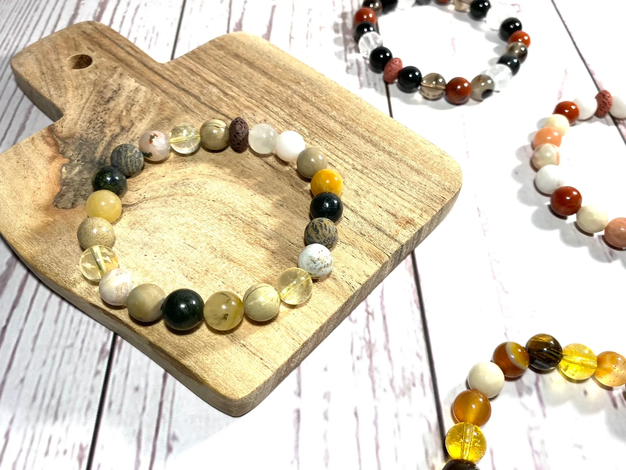 Confidence Crystal Beaded Bracelet - Aromatherapy Bracelet