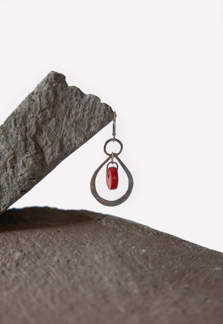 Coral & Oval Sterling
