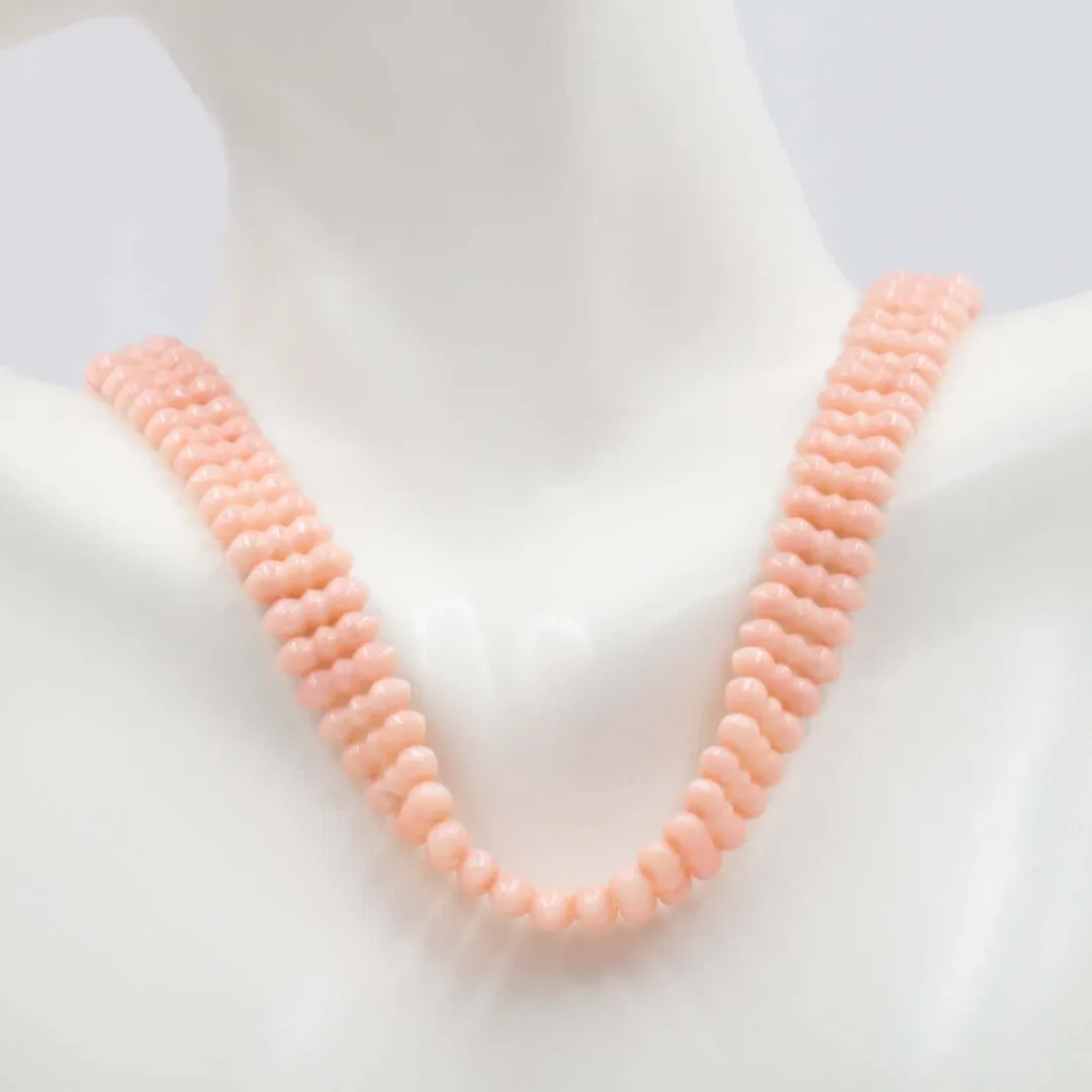 Coral Necklace Beaded Necklace Gemstone Necklace Clasp Necklace Coral Bead Necklace 18 inch SKU:6142604