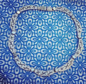 Crystal necklace by Attwood and Sawyer Art Deco style bridal necklace vintage wedding