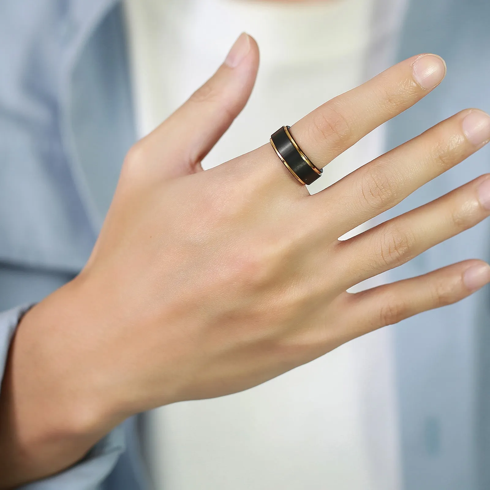 Custom Engraved Tungsten Ring for Guys