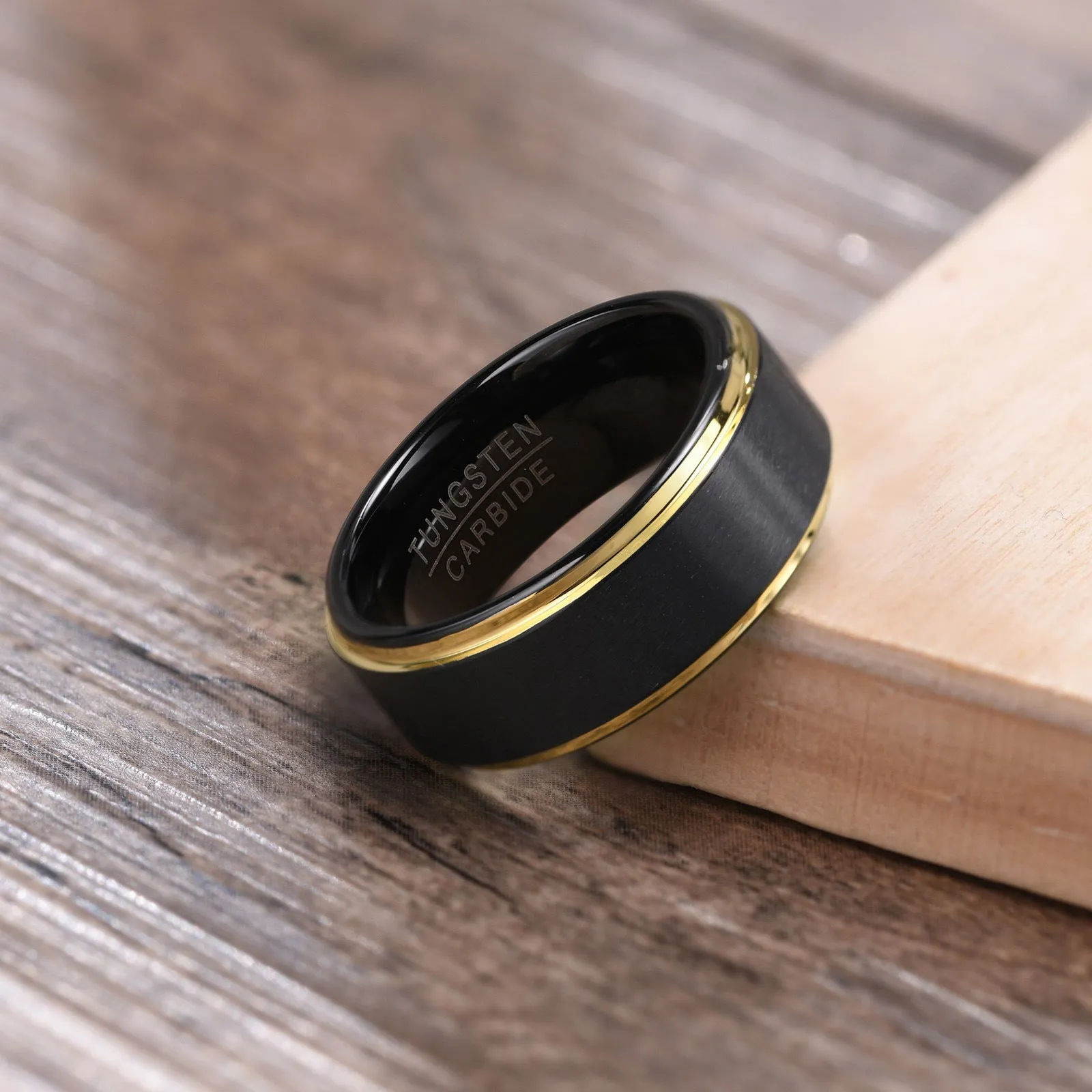 Custom Engraved Tungsten Ring for Guys