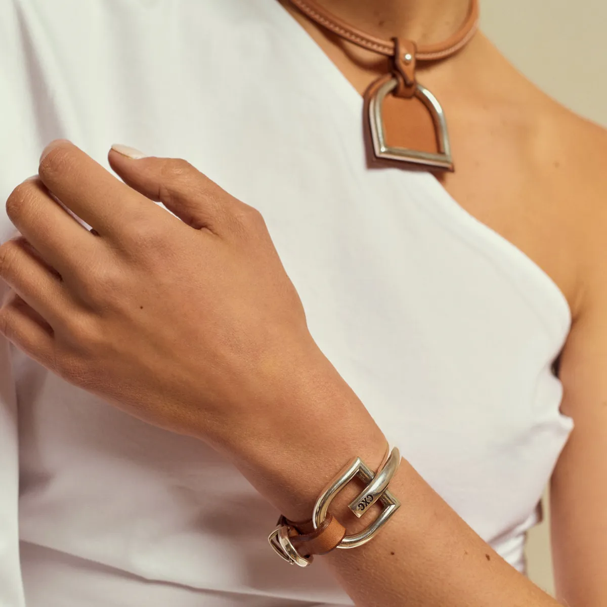 CXC Leather Horseshoe Bracelet