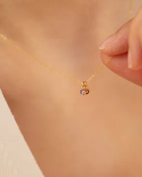 Dainty birthstone necklace