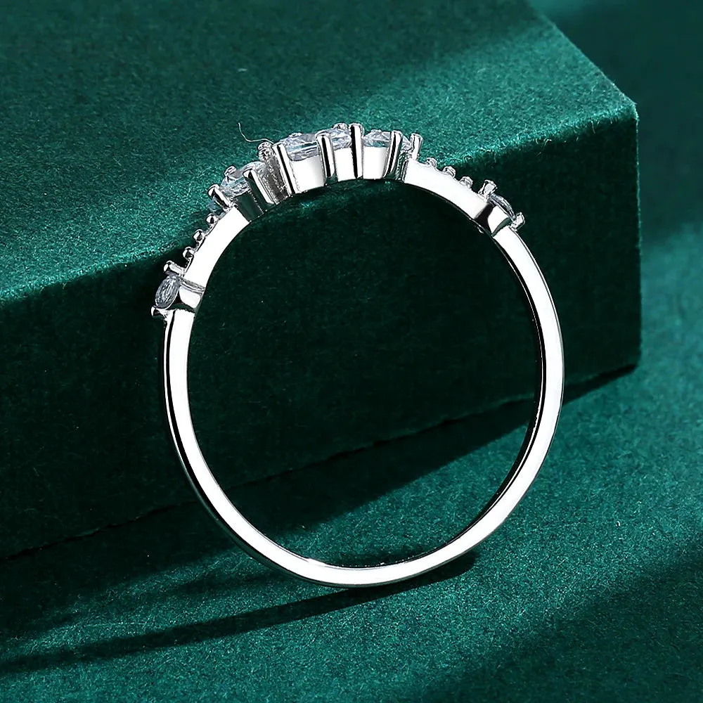 Diamond cut Lovers Silver Ring