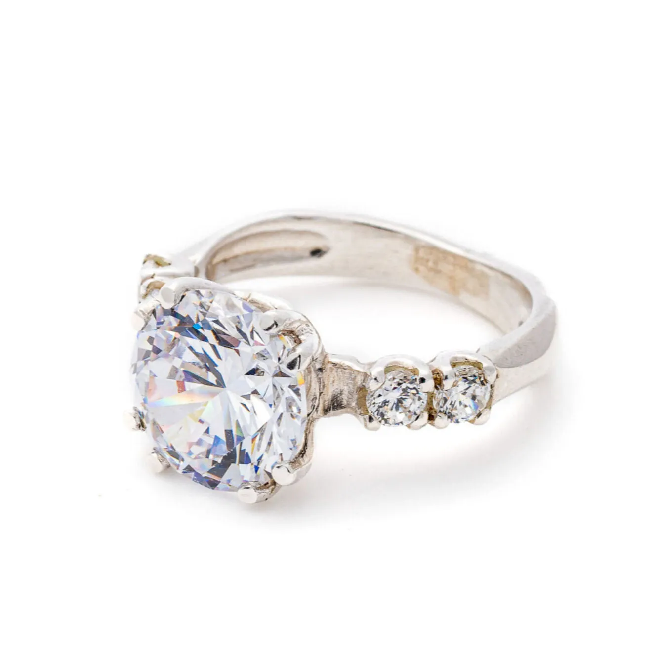 Diamond Engagement Ring - Sparkly Diamond Ring - Elegant Solitaire Ring