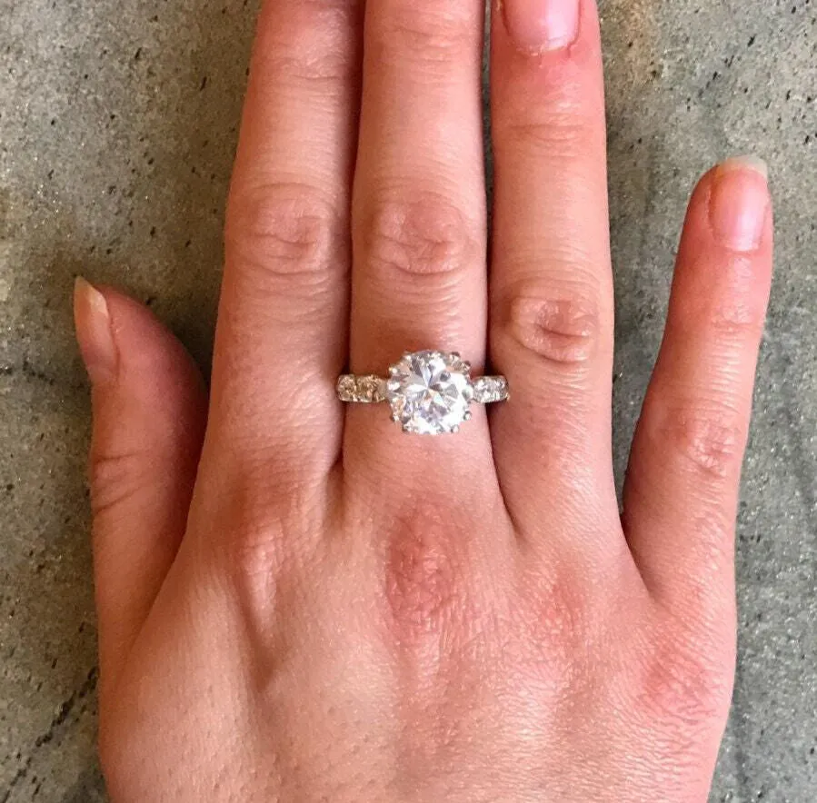 Diamond Engagement Ring - Sparkly Diamond Ring - Elegant Solitaire Ring