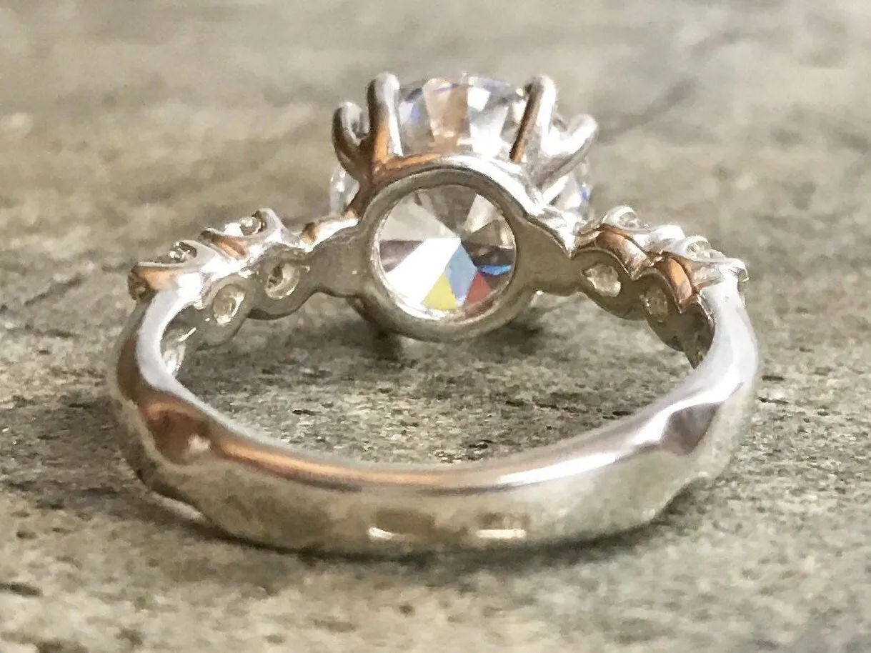 Diamond Engagement Ring - Sparkly Diamond Ring - Elegant Solitaire Ring