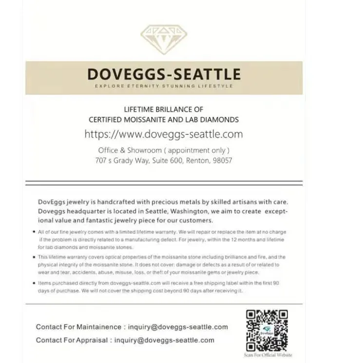 Doveggs emmerald bezel moissanite push back/screw back earrings