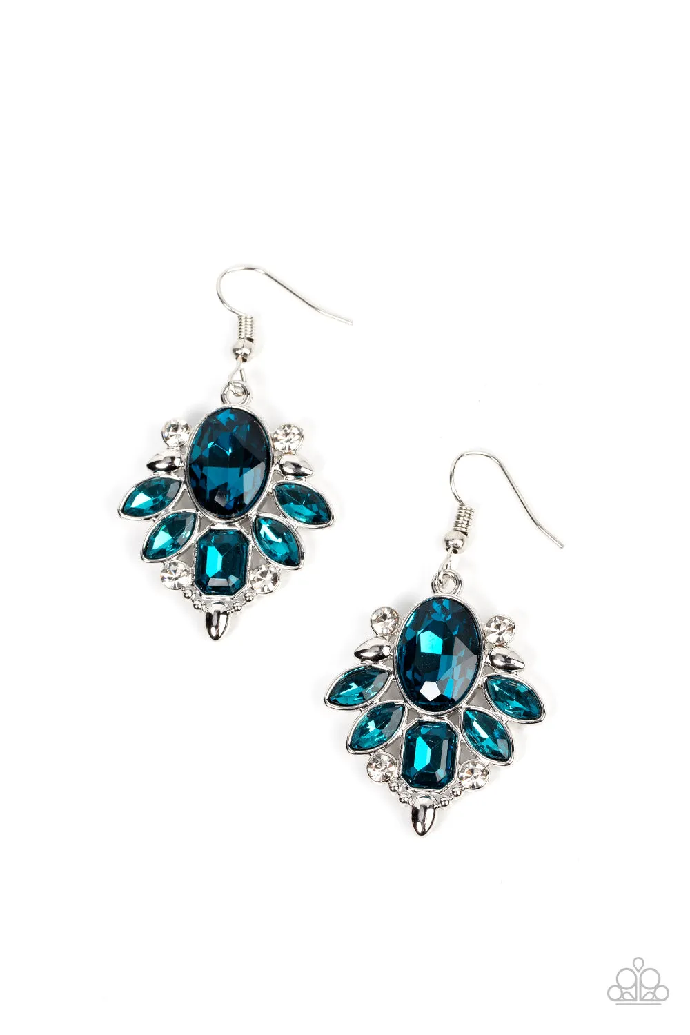 Earrings Glitzy Go-Getter - Blue E2292