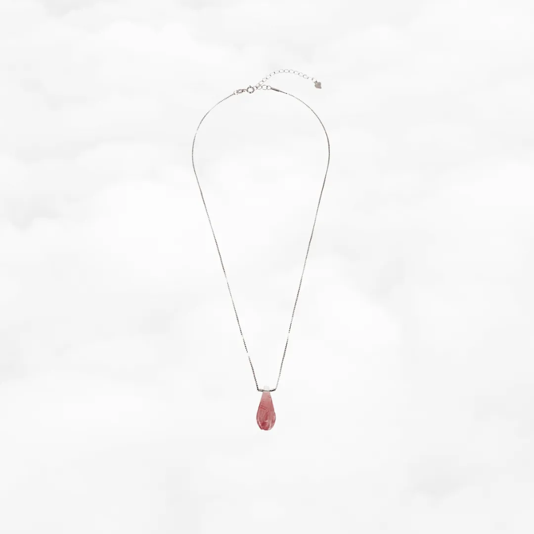 Elf Forest Strawberry Quartz Floral Necklace