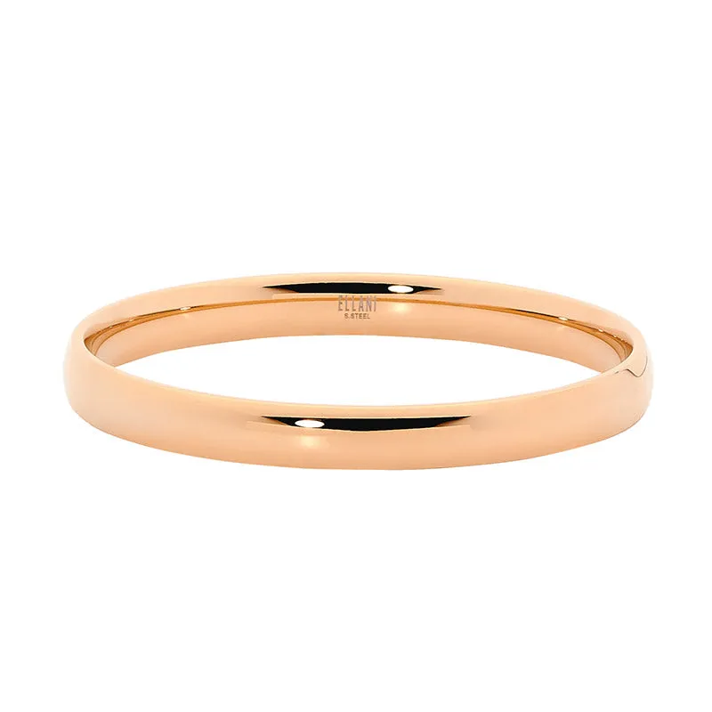 Ellani Yellow Gold IP Plated Wide Bangle