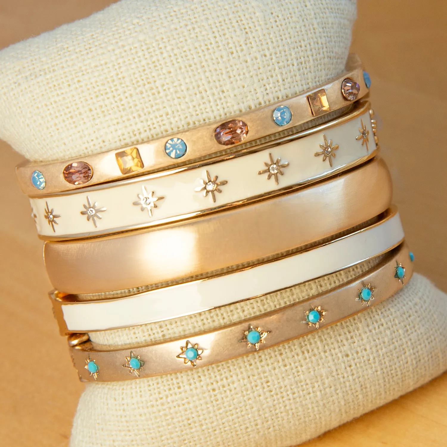 enamel starburst bangle