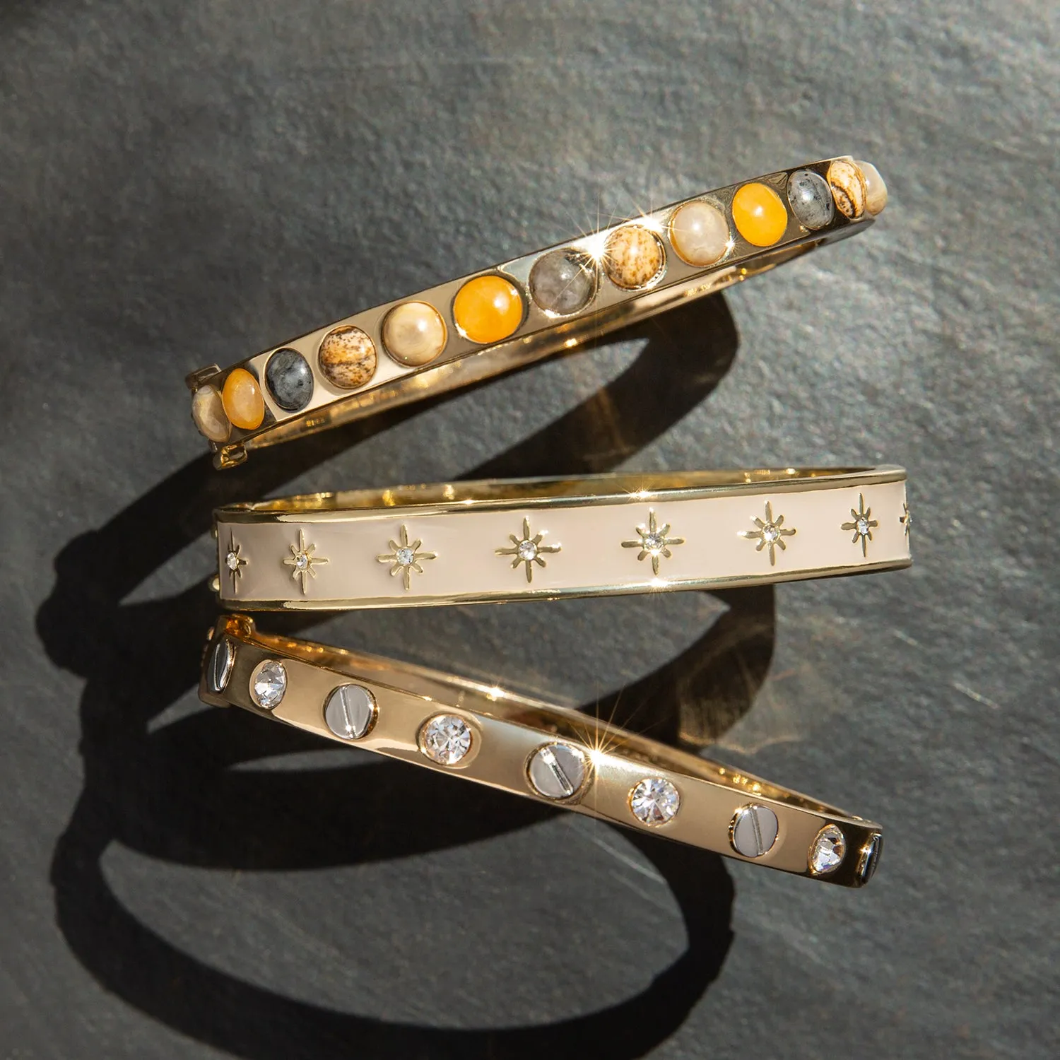 enamel starburst bangle