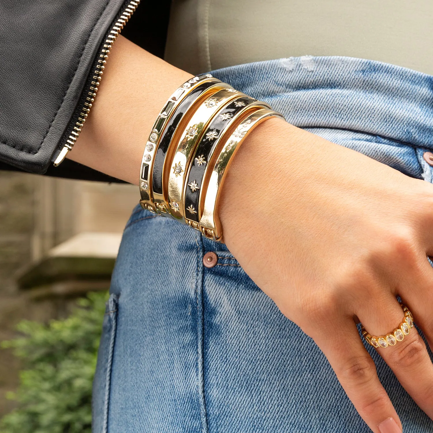 enamel starburst bangle