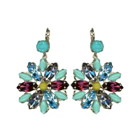 Extra Luxurious Marquise Cluster Leverback Earrings in "Veranda Vineyard" *Custom*