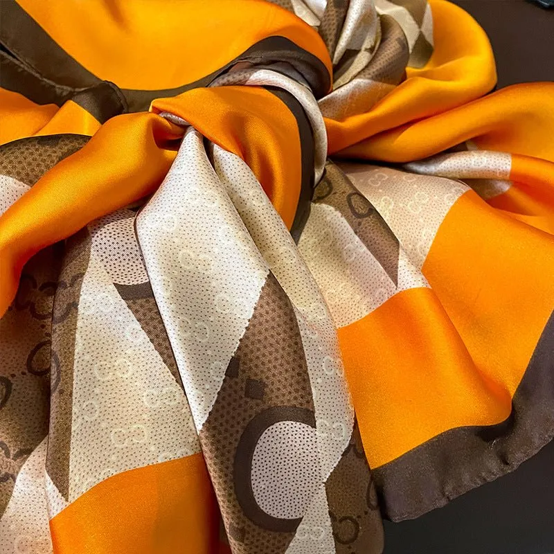 Fashionable Dual-purpose Long Satin Silk scarf