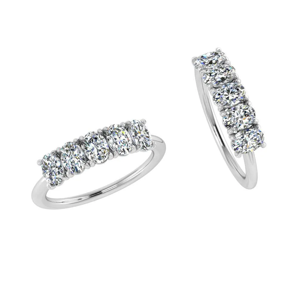 Five-Stone Oval-Cut Diamond Ring