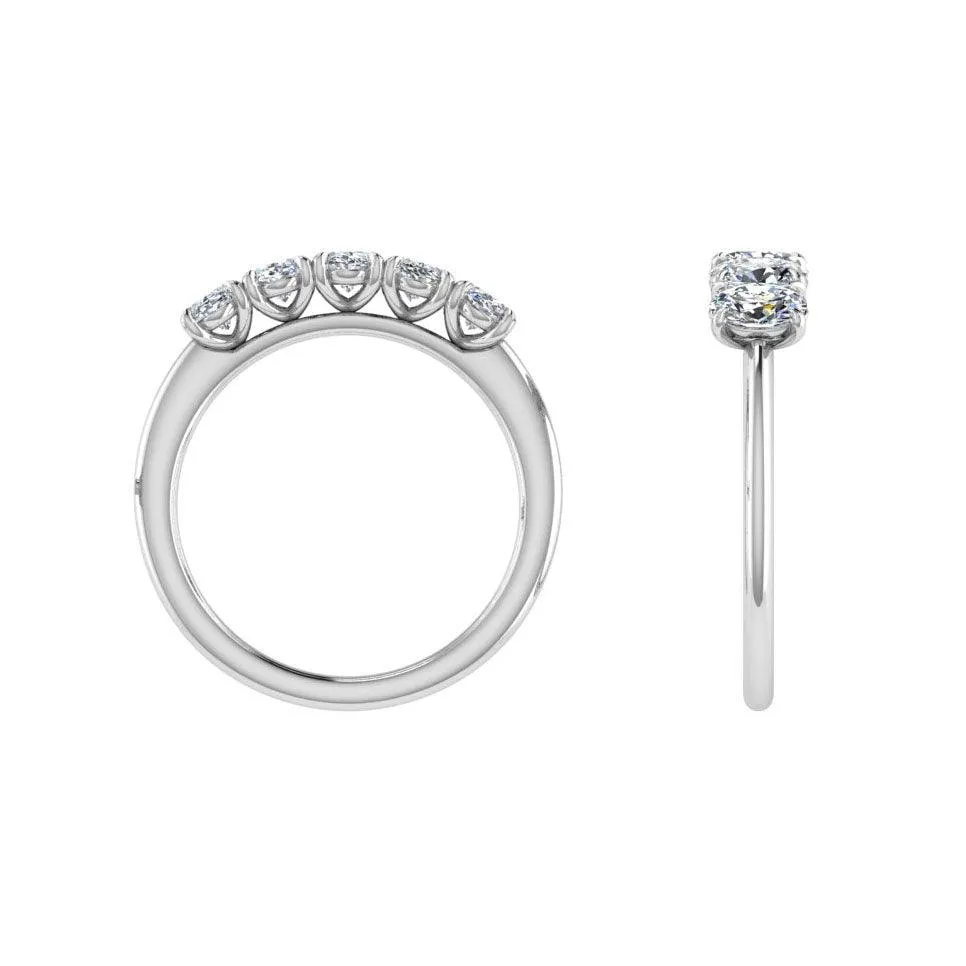 Five-Stone Oval-Cut Diamond Ring