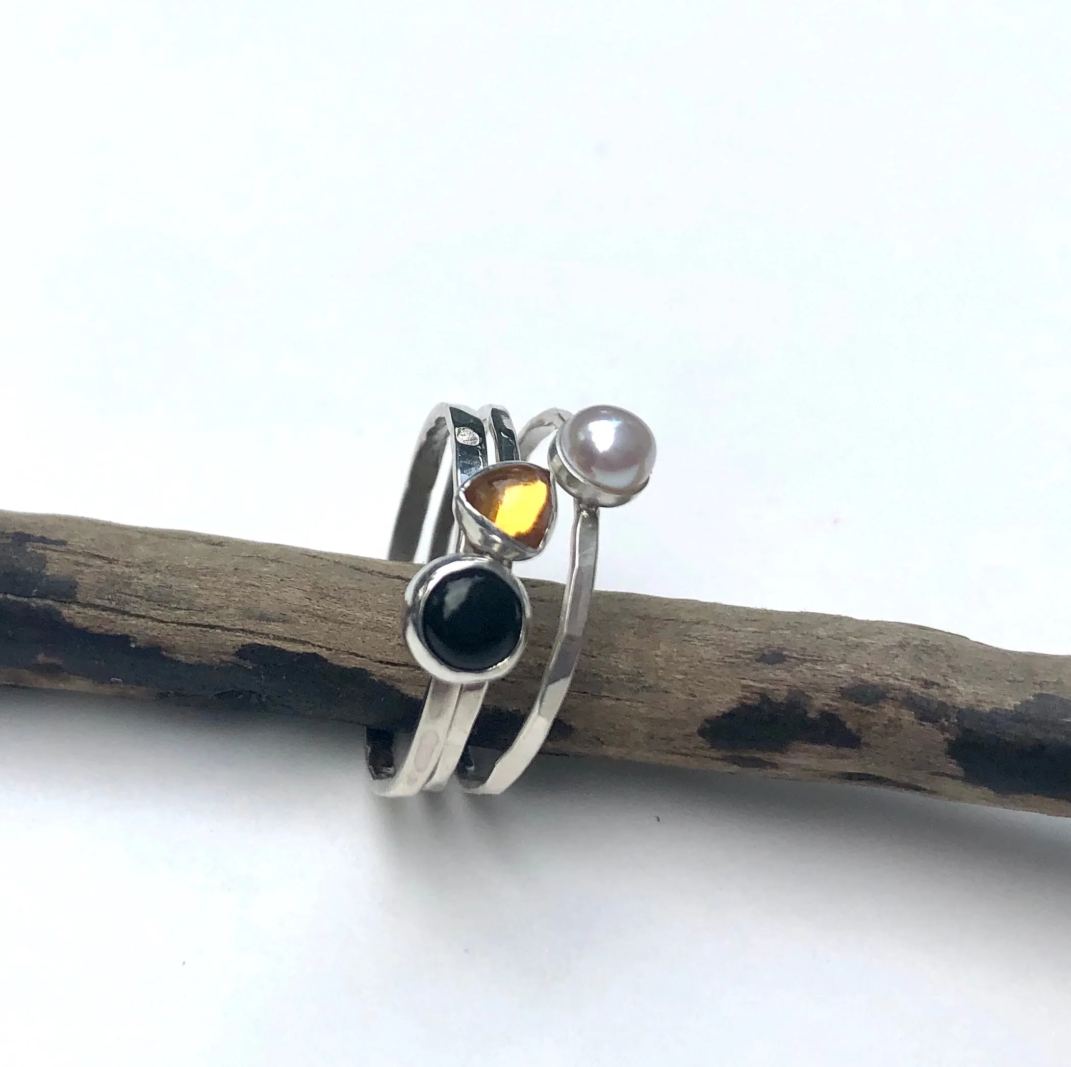 Fran - Onyx Stacking Ring