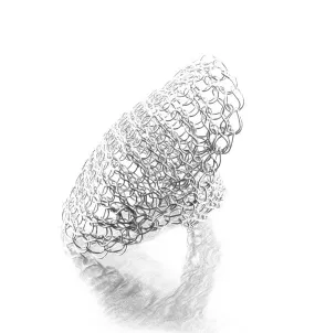 Full finger sterling silver ring