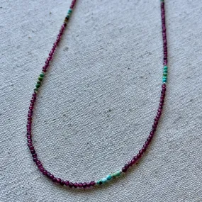Garnet & Turquoise Necklace