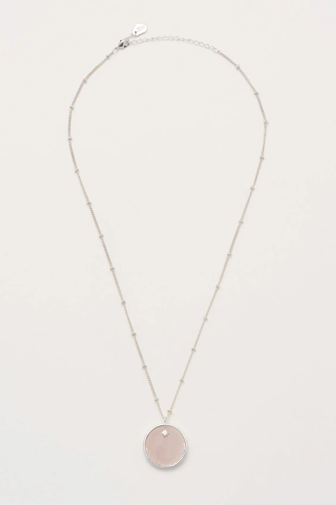 Gemstone Slice With Star Necklace