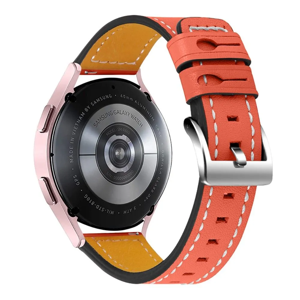 Genuine leather watch strap for Samsung Galaxy Watch - Orange