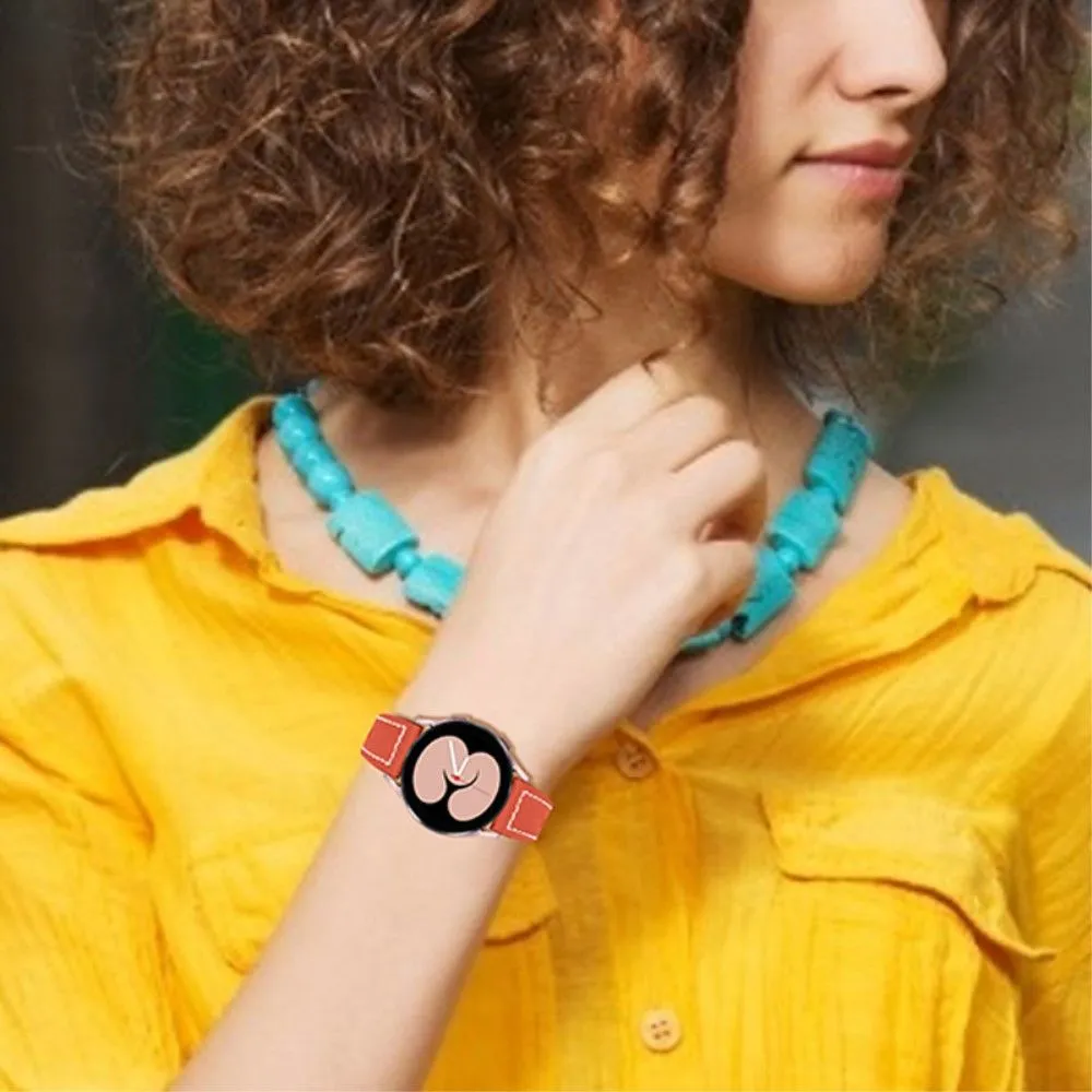 Genuine leather watch strap for Samsung Galaxy Watch - Orange