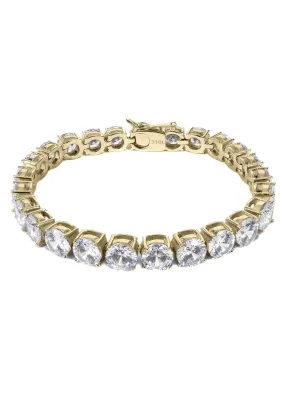 Gold Plated Mens Tennis Bracelet