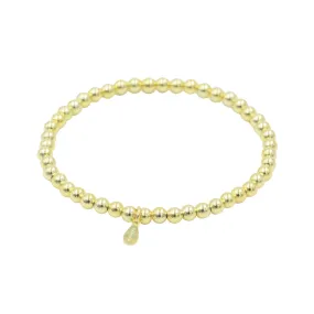 Gold-Plated Silver Beaded Bracelet 4mm