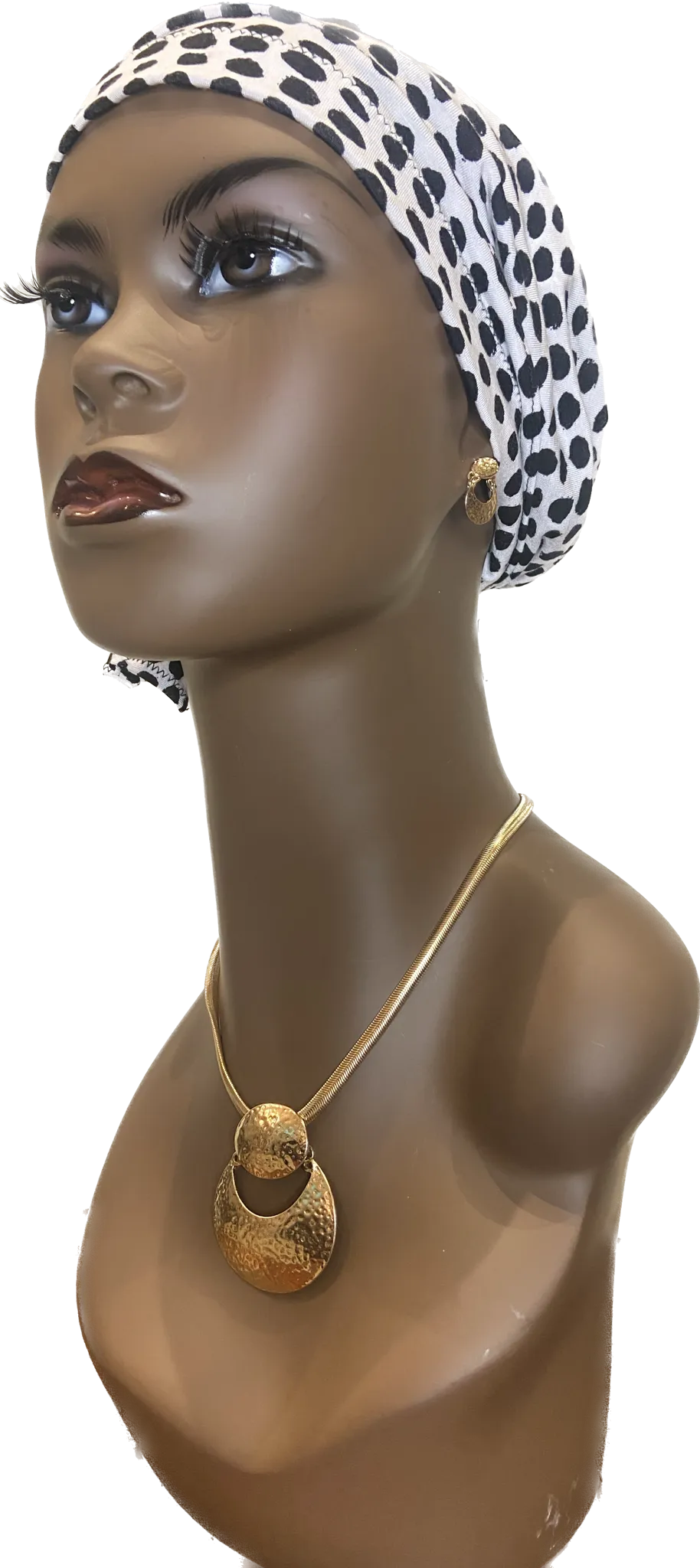 Hammered Pendant Necklace & Earring Set