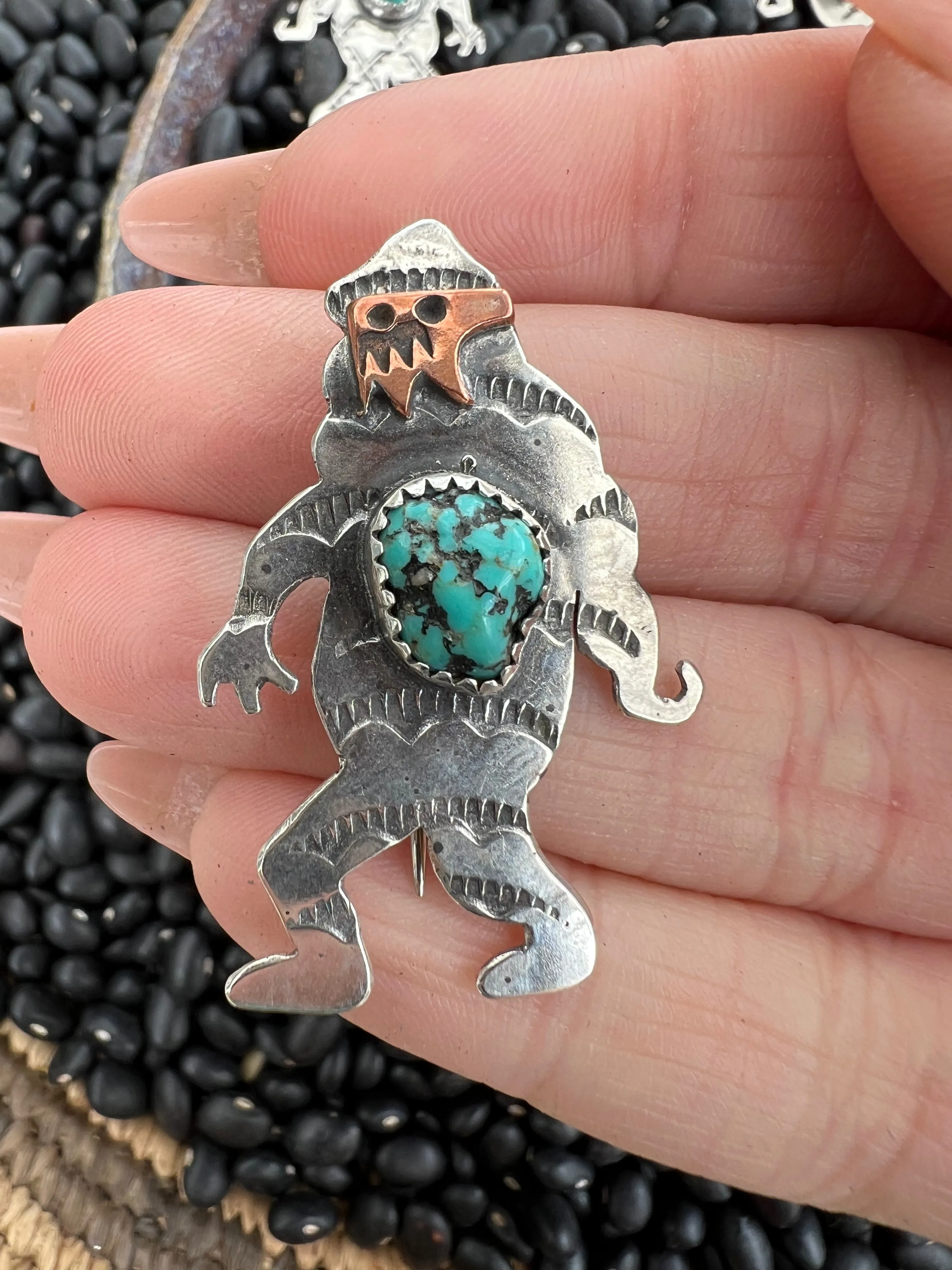 Hand Stamped Big Foot Pendant or Hat Pin